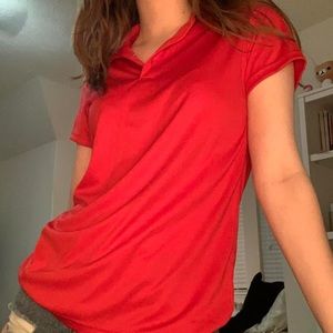 Hanes red work polo
